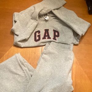 GAP, grey hoodie and sweat pants set.